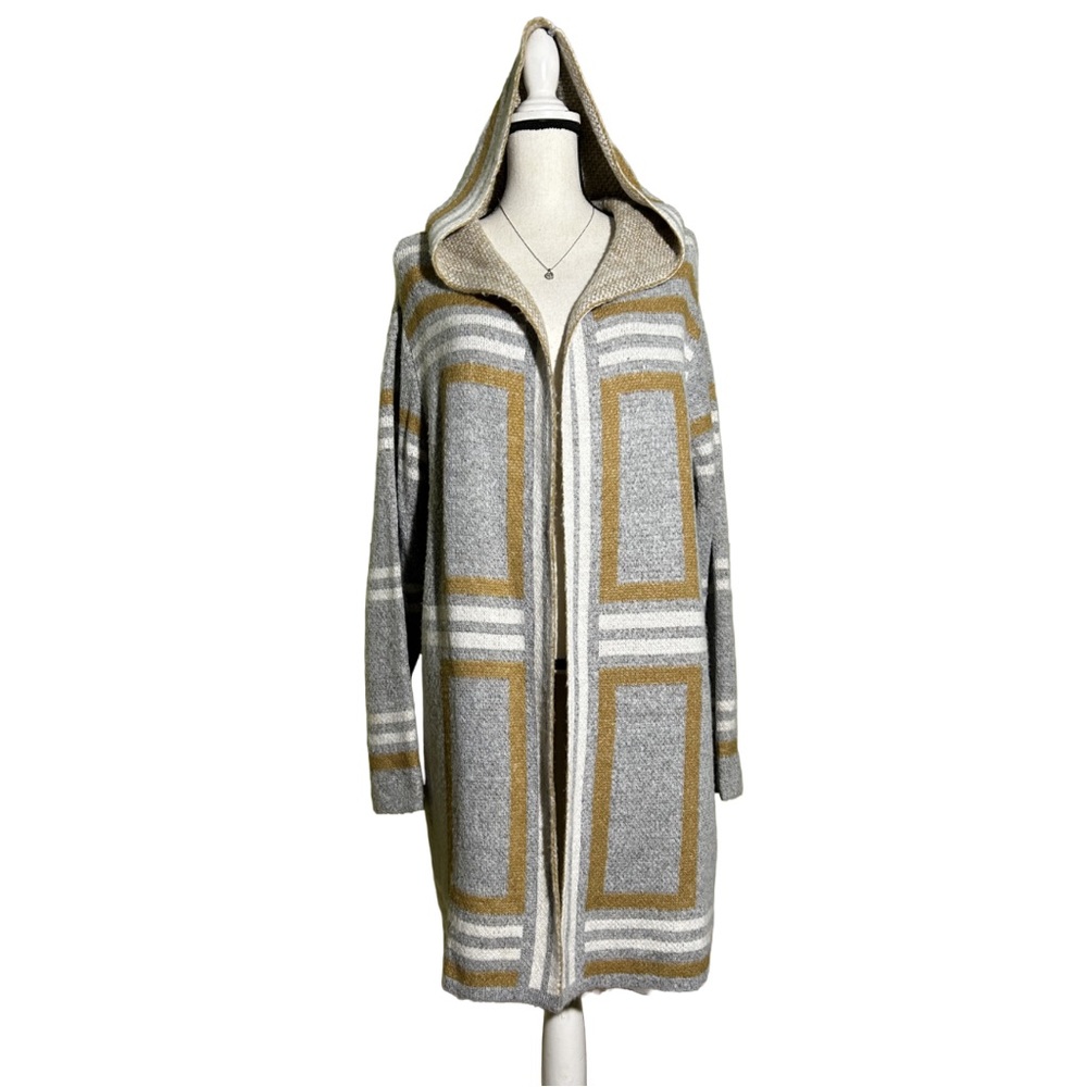 BYDesign Women’s Gray Buttonless Hooded Sweater Coat
